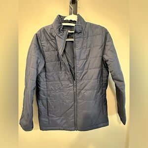 Lands’ End Big Kids Large 14-16 insulated jacket puffer light weight navy blue